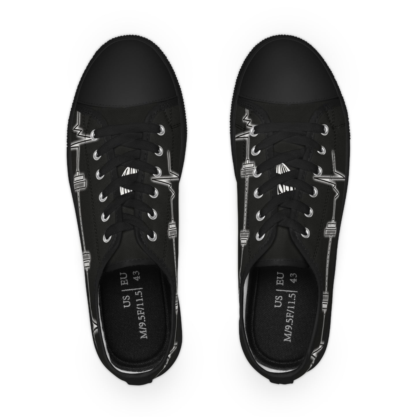 Men's Black Low Top Trainers