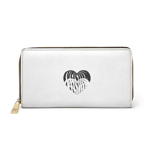 White EMPATHY Zipper Wallet