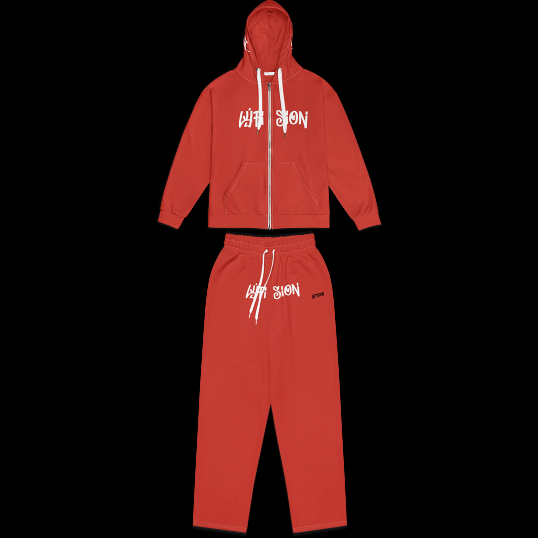 Red/white STR33T 4RT Tracksuit